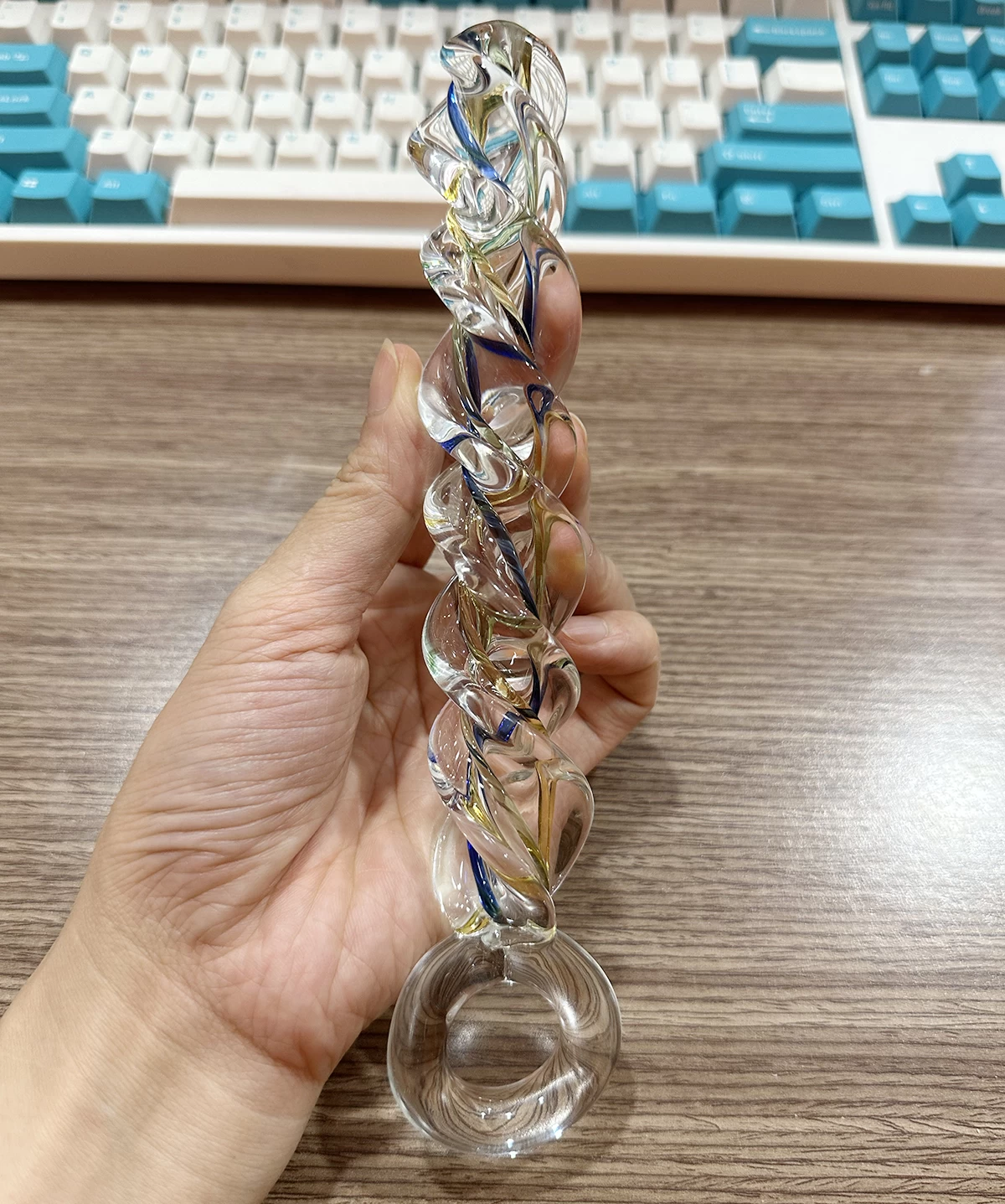 Glass Spiral Anal Vibrator Sensual Pleasure Strong Stimulation — photo 4