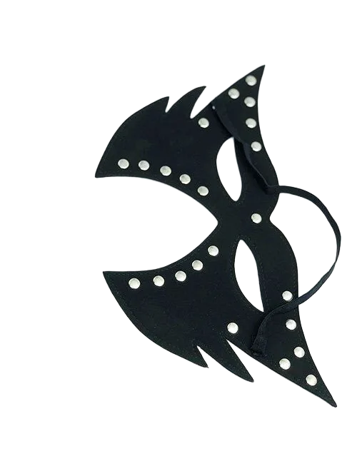 Sexy Women Leather Mask BDSM Passion Boost Erotic Play Black