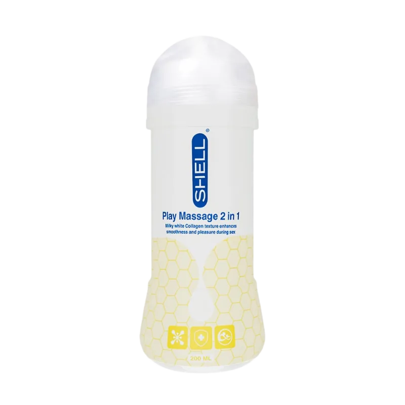 Shell Play Massage 2 in 1 collagen lubricant, soft skin, enhanced pleasure