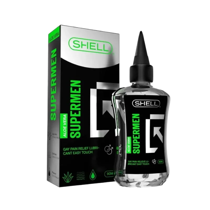 Shell Supermen Aloe Vera Anal Lubricant 90ml Soothing Safe Formula