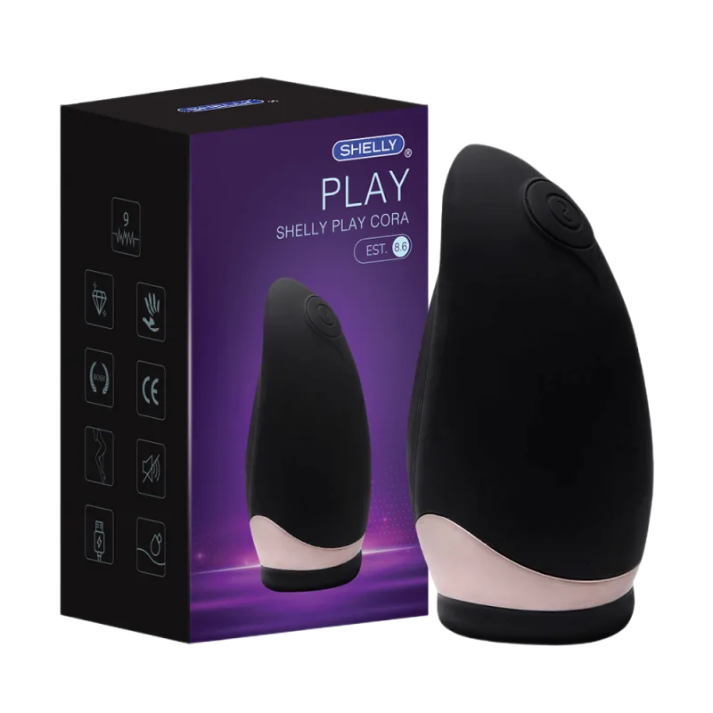 Shelly Play Cora multi-function black realistic masturbator