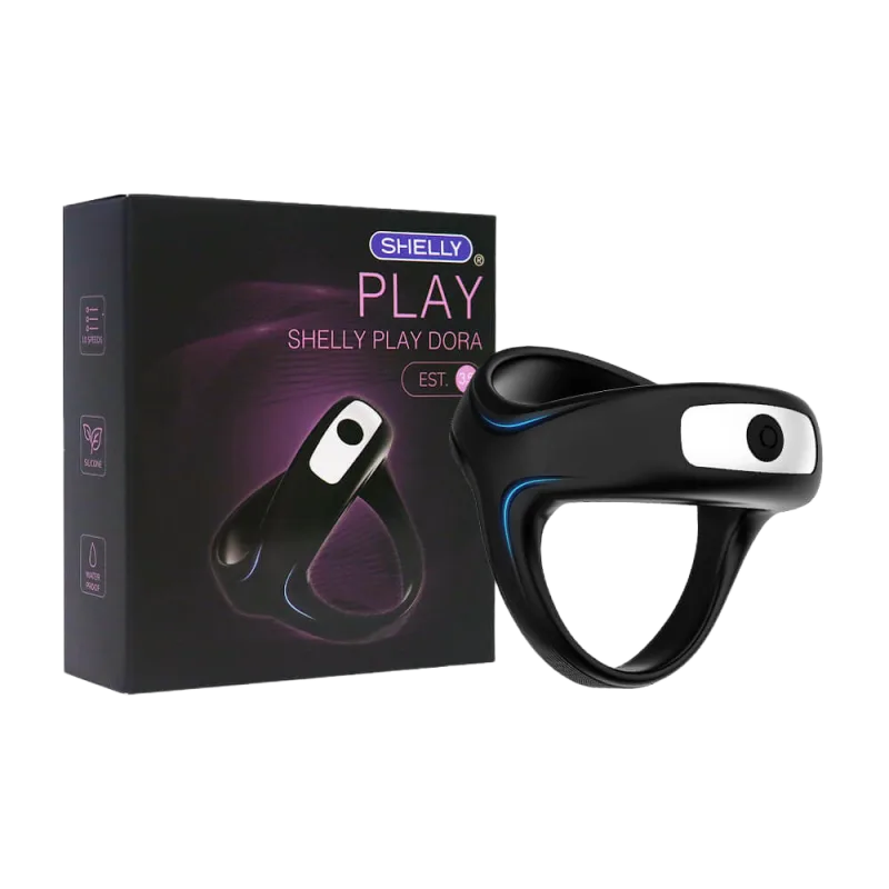 Shelly Play Dora Compact Ring Vibrator Dual Pleasure Couples Device