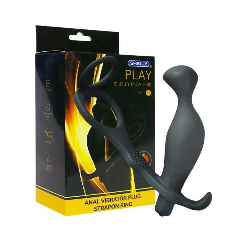 Shelly Play Hive Anal Vibrator with Ring for Men