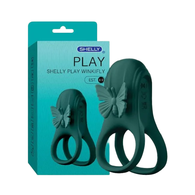 Shelly Play Winkifly Dual Ring Vibrator Couples Intimacy Enhancer