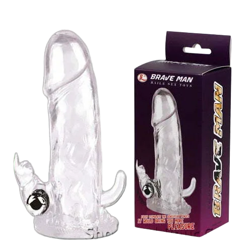 SHP113 Smooth Vibrating Penis Extension Sleeve, Enhance Desire