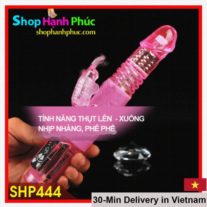 SHP444 Rechargeable Pulsating Vibrating Dildo for Women