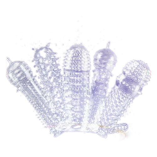 SHP616 Textured Penis Extender Cock Sleeve with Vibration