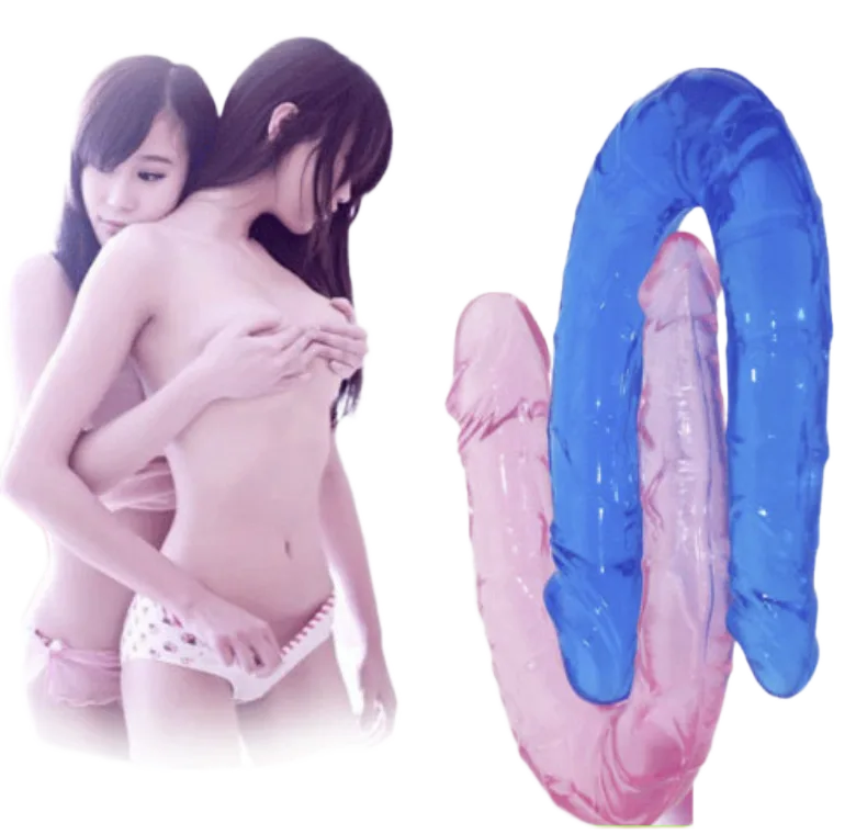 SHP665 Double-Ended Lesbian Realistic Dildo Sex Toy