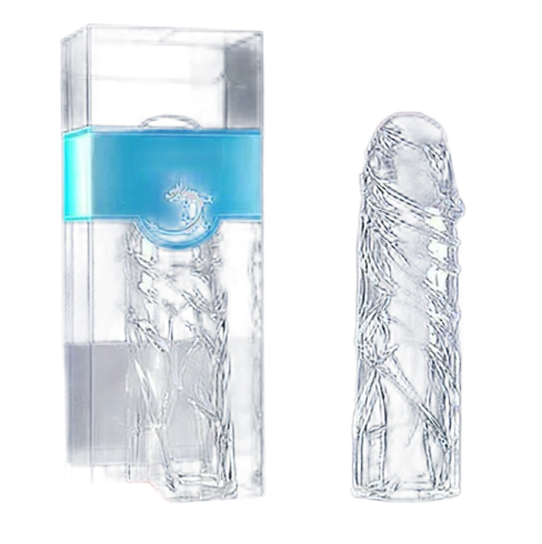 SHP868 Power Boosting Ribbed Condom Sleeve with Vibration