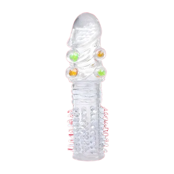 Silicone 8 Beads Textured Sleeve Delay Intense Pleasure