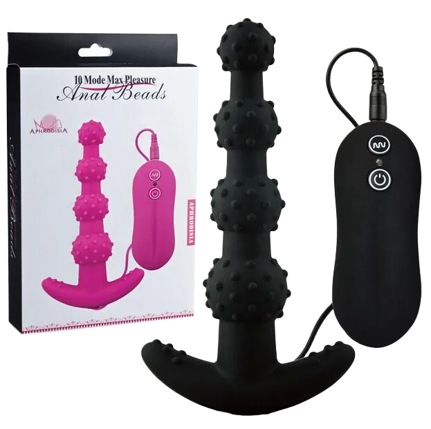 Silicone ABS Beaded Anal Massager Vibrator for Couples