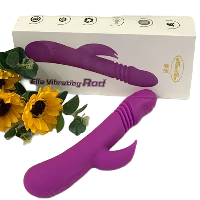 Silicone ABS Handheld Heating Thrust Vibrator for Women