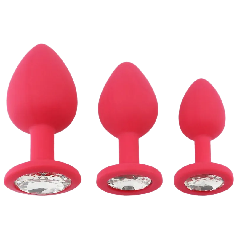 Silicone Anal Plug with Removable Gem Soft Comfortable Explore