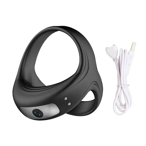 Silicone Cock Ring Delay Ejaculation Black Vibration