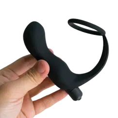 Silicone Cockring with 10 Vibration Modes for Anal Male Pleasure