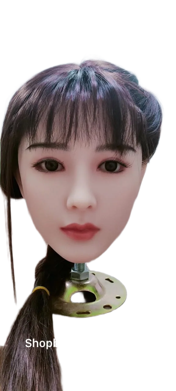 Silicone Doll Head with Hair Natural High Quality A01