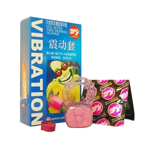 Silicone Love Ring Banana VD06 Vibrating Adjustable Pleasure
