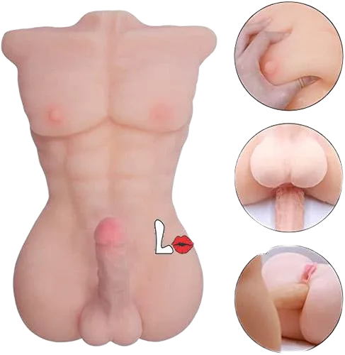 Silicone Male Torso Realistic Muscular Man Half-Body Doll
