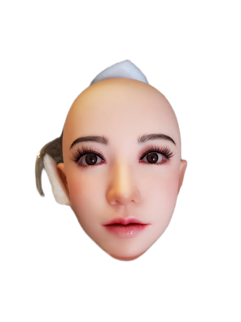 Silicone Oral Tongue Head B01 Fake Hair Style Pocket Design