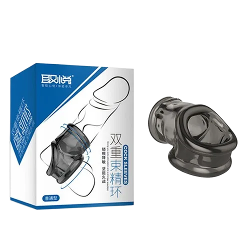 Silicone Penis Lock Delay Ring Soft Comfortable Sleeve