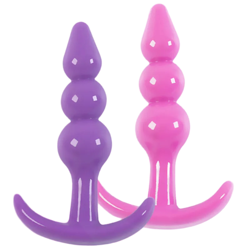 Silicone Plug 3-Level Anal Massager 8.7cm 100g Safe Soft Hong Kong