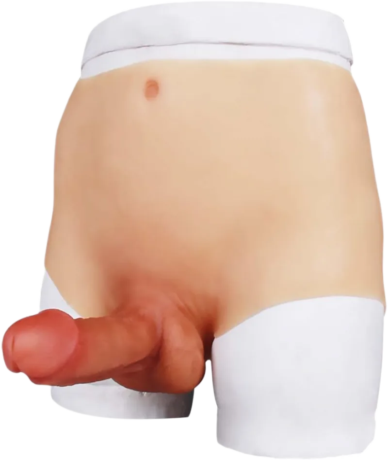 Silicone Realistic Hollow Dildo Panties Soft Elastic 15cm