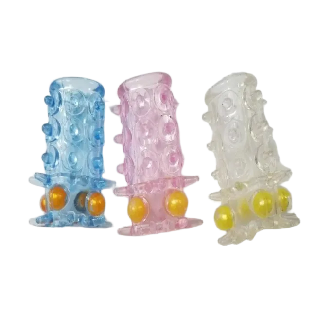 Silicone Ribbed Ball Beaded G-Spot Condom 3-Pack Japan Quality