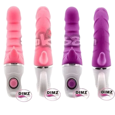 Silicone Ribbed Strong Vibrating Realistic Dildo Female Toy