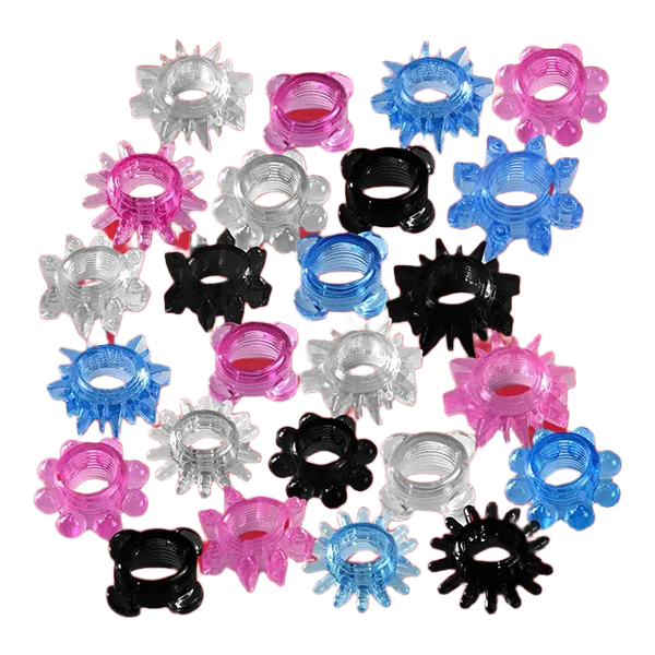 Silicone Spiked Penis Rings Set for Male Enhancement