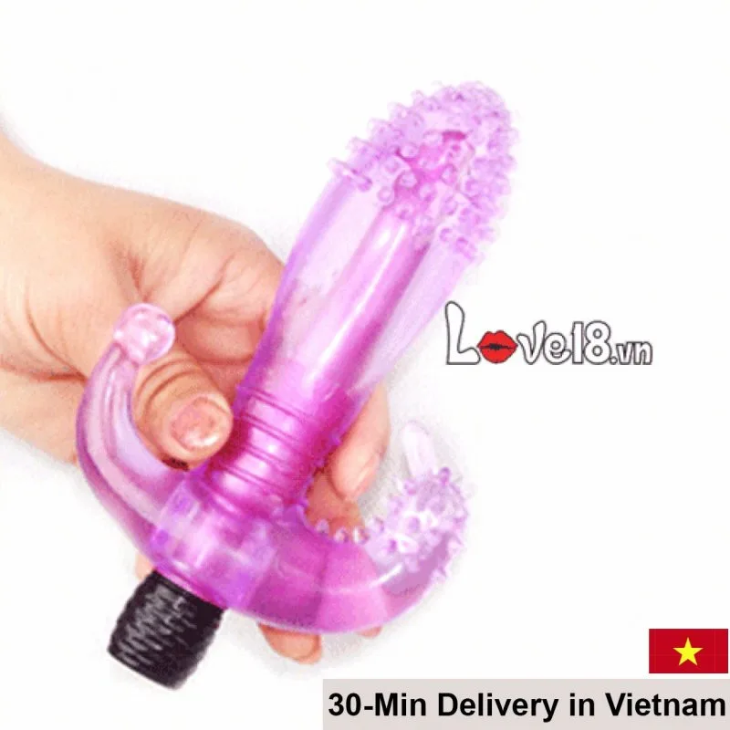 Silicone Textured Anchor-Shaped Vibrating Dildo for Intense Pleasure