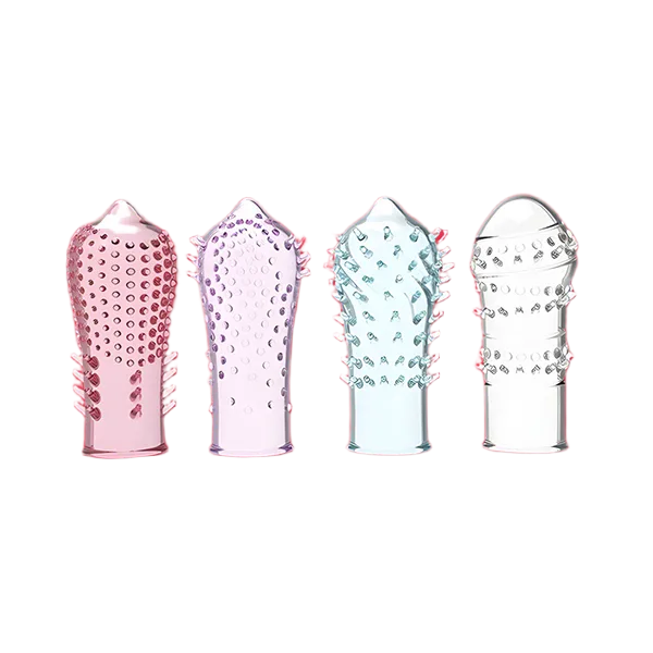 Silicone Textured Penis Sleeves 4-Pack For Prolonged Pleasure And Stimulation