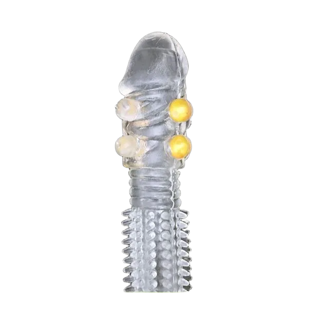 Silicone Textured Spiked Beaded Enhancing Cock Sleeve