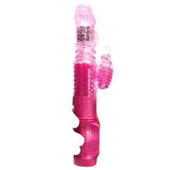 Silicone Vibrating Thrusting Female Dildo 25x3cm
