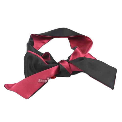 Silky Satin Blindfold Soft BDSM Eye Mask Black Red