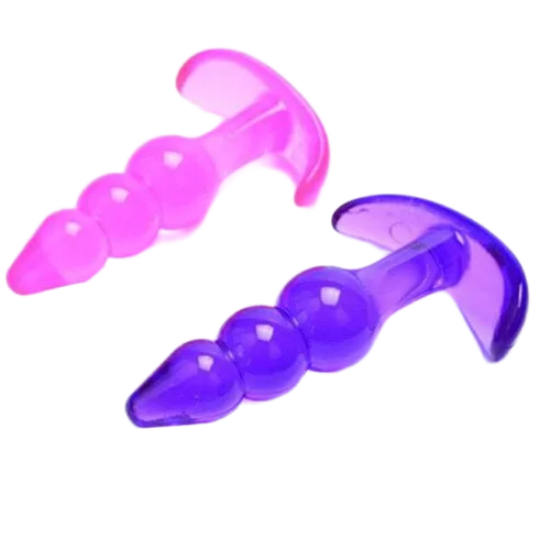 Small Soft Silicone Anal Massager Gay Friendly Purple Pink