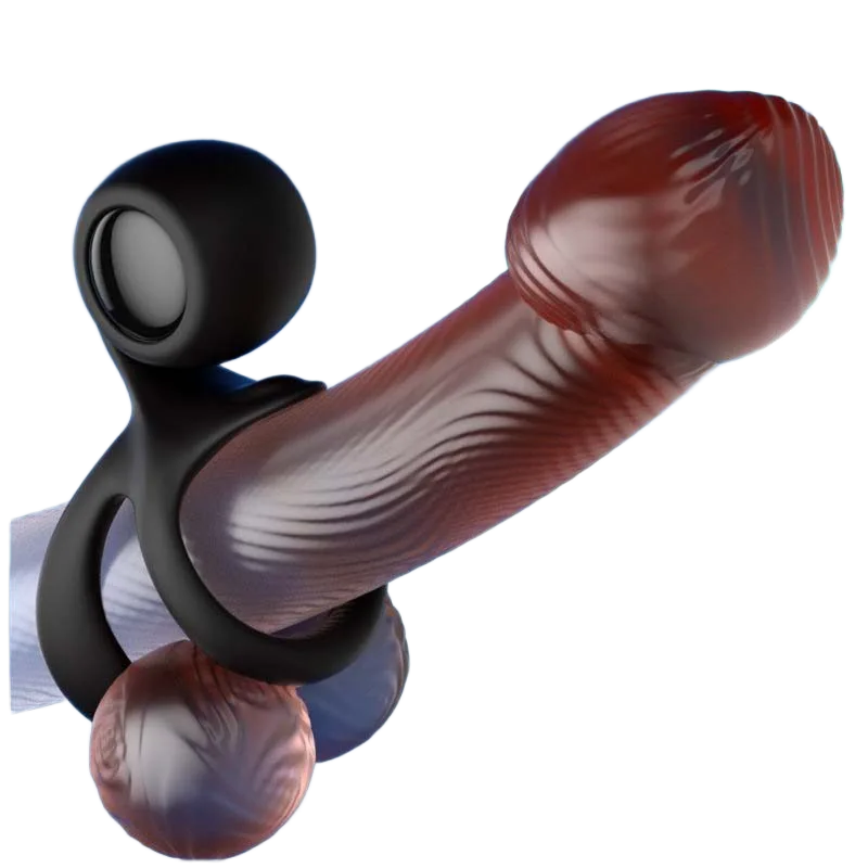 Snail V2 Penis Ring with Vibrating Testicle Lock Delay Ejaculation