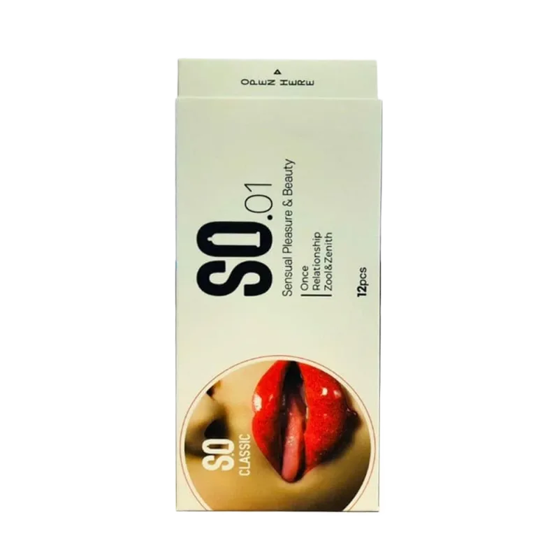 SO Classic Ultra-Thin Lubricated Condoms 12 Pack Safe Pleasure