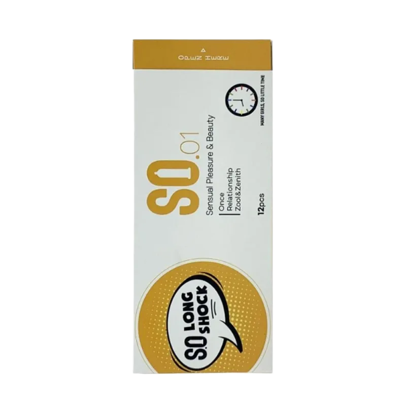 SO Long Shock Ultra Thin Delay Condom 12-Pack for Longer Pleasure