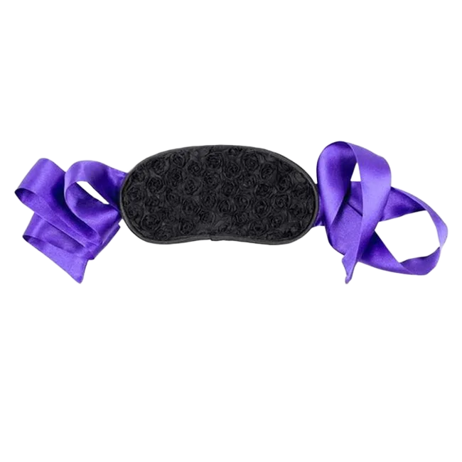 Soft Black Silk Eye Mask for Intimate Sensory Play