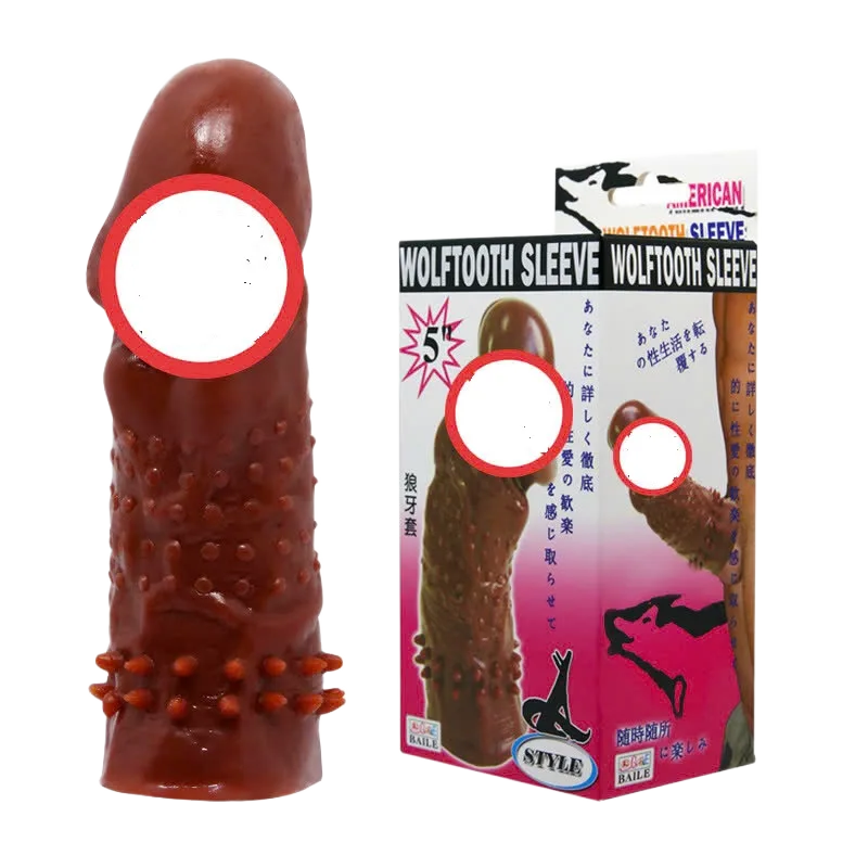 Soft brown textured condom, increase size and pleasure, safe silicone