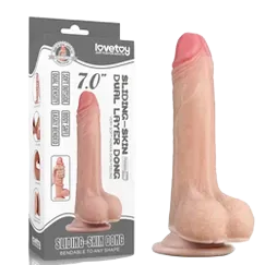 Soft Dual Layer Skin TPE Realistic Dildo 17x3.5cm