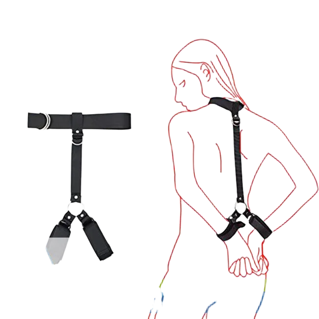 Soft Fabric Restraint Cuffs for Hands and Neck