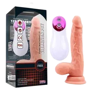 Soft Realistic Rechargeable Male Vibrating Dildo Premium