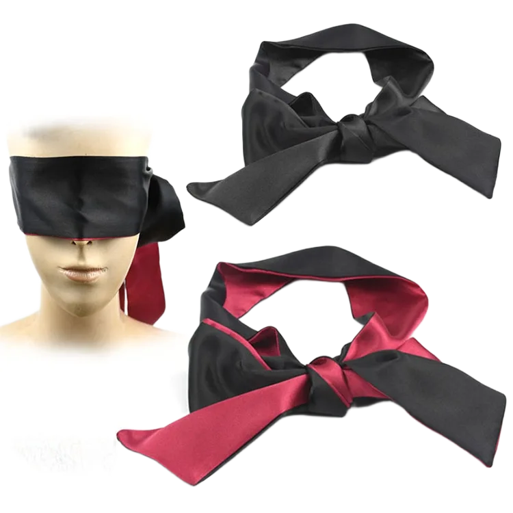 Soft Satin Silk Blindfold Black Red Erotic Sensual