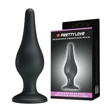 Soft Silicone Anal Stimulator 14cm G-spot Massage Black
