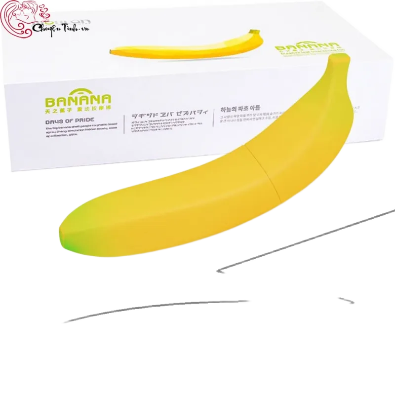 Soft Silicone Banana Dildo Vibrator for Women with Cute Design