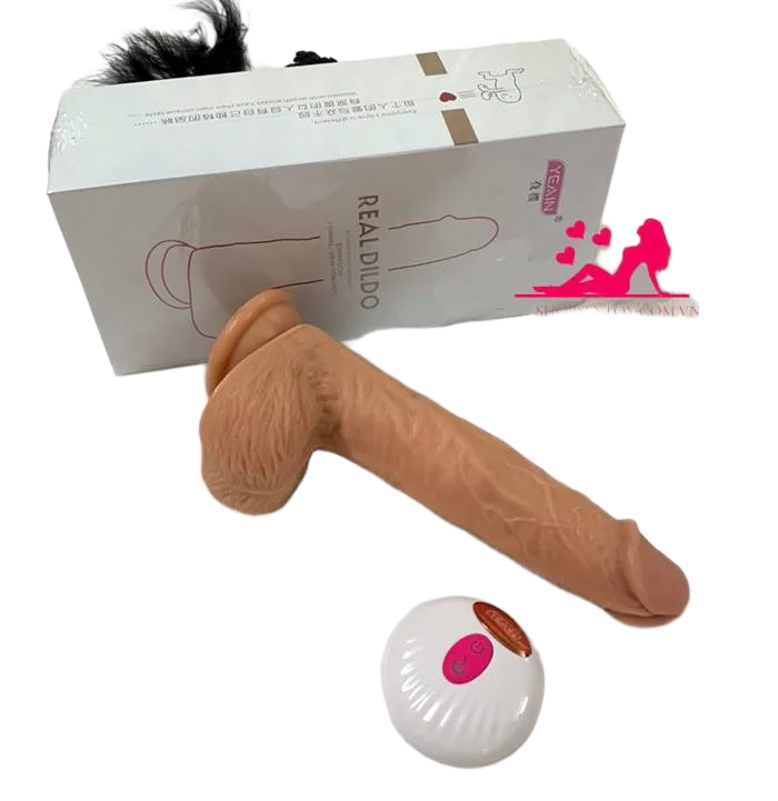 Soft Silicone Heated Thrusting Dildo Remote Control