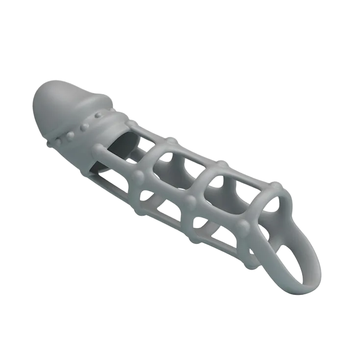 Soft Silicone Rotating Penis Mesh Sleeve