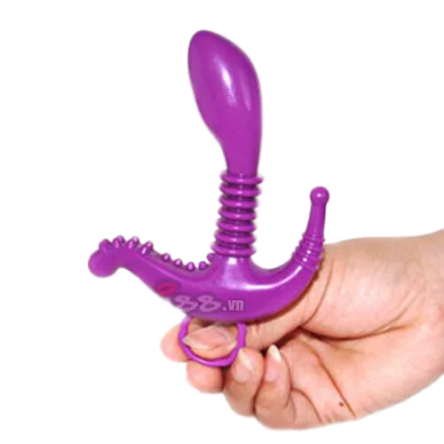 Soft textured anchor butt plug anal and clitoral stimulator