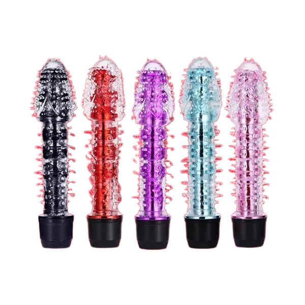 Soft Textured Vibrating Dildo ABS Silicone Male Masturbator